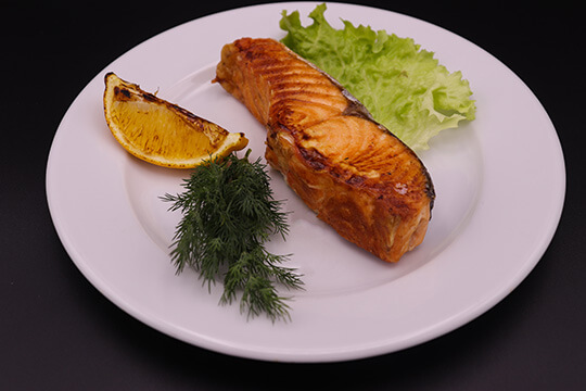 Семга на углях